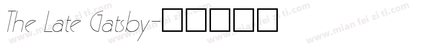 The Late Gatsby字体转换